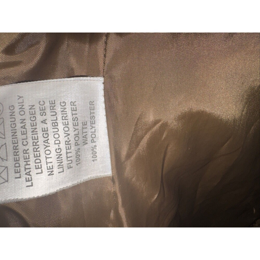 Vintage Lambskin Leather Trenchcoat Brown Women's Size M - Picture 8 of 8